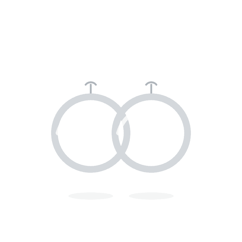 Recycled silver hoops — Sterling silver, 18 mm